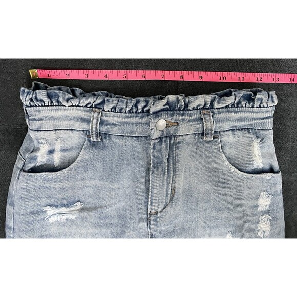 NWT's Hayden Girls 14 Paper Bag Distressed Jean Skirt - Picture 5 of 8